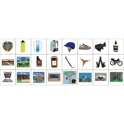 Great Divide Mountain Bike Route Digital Illustration Set- Riding & Highlights Pack